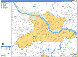 New Brunswick Wall Map Basic Style 2026